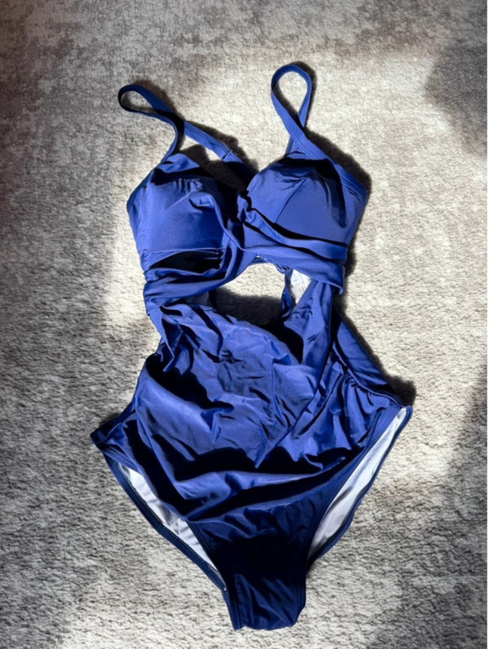 Navy blue one piece swuimsuit